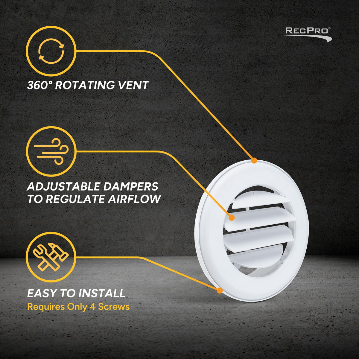 RV Ceiling Air Vent 5 Pack I554107