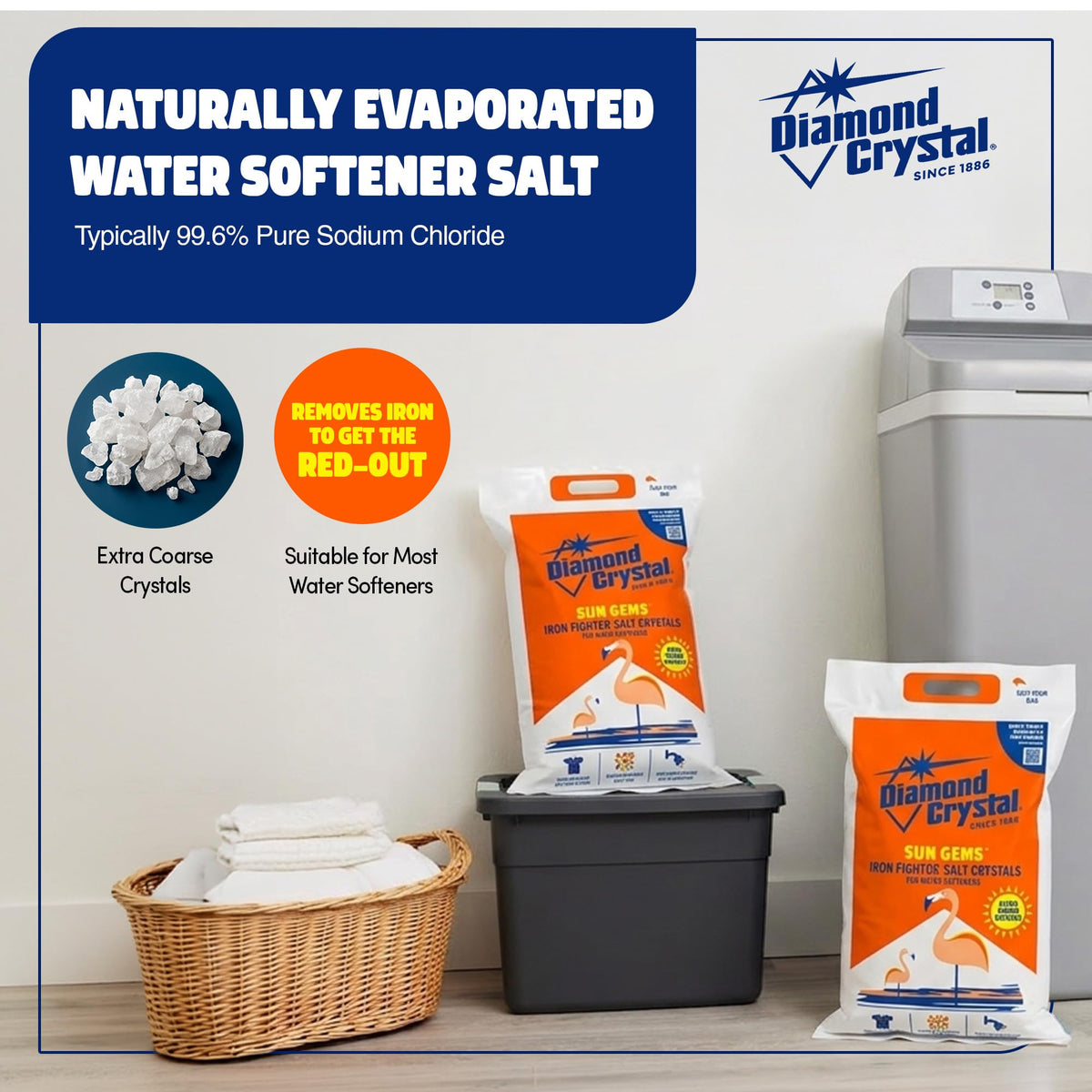 Water Softener Salt Crystals, 40 lbs C679939