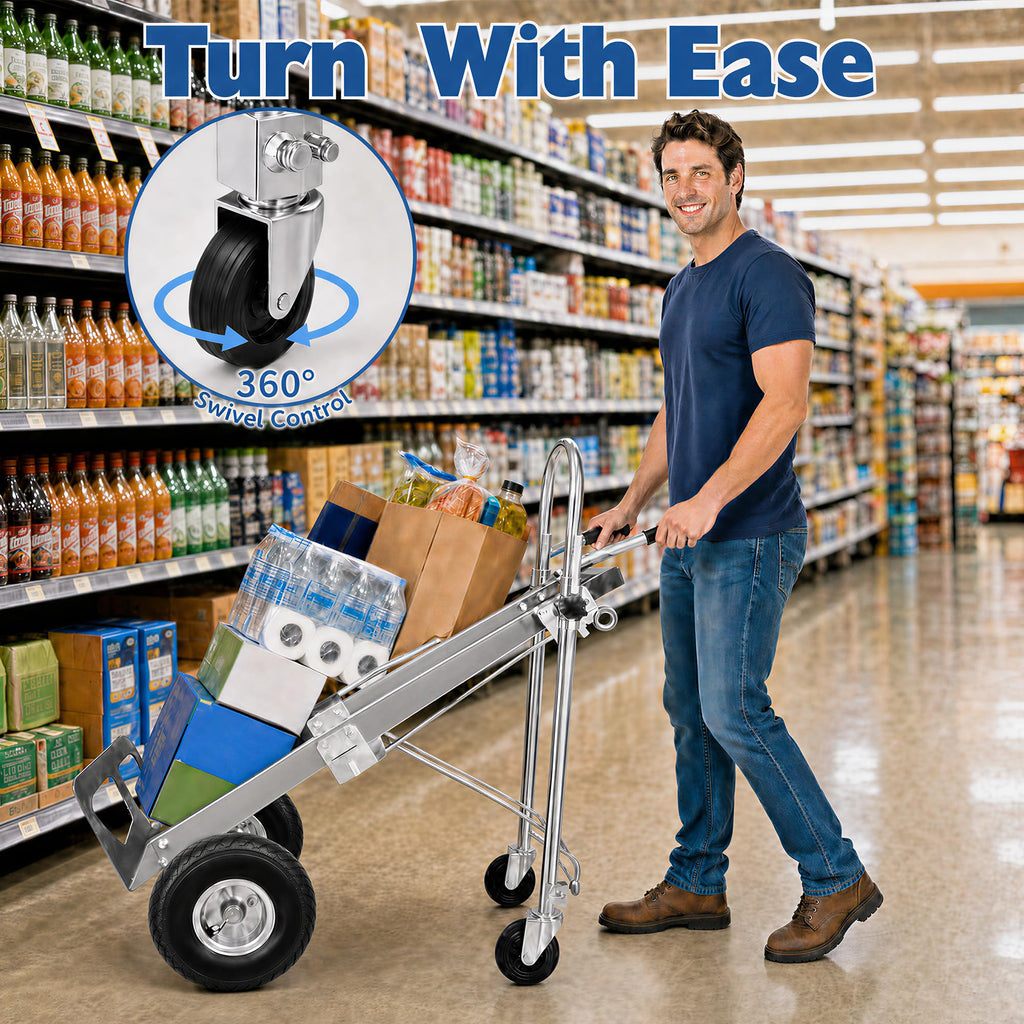 4 in 1 Stainless Steel Folding Hand Truck Dolly A74484