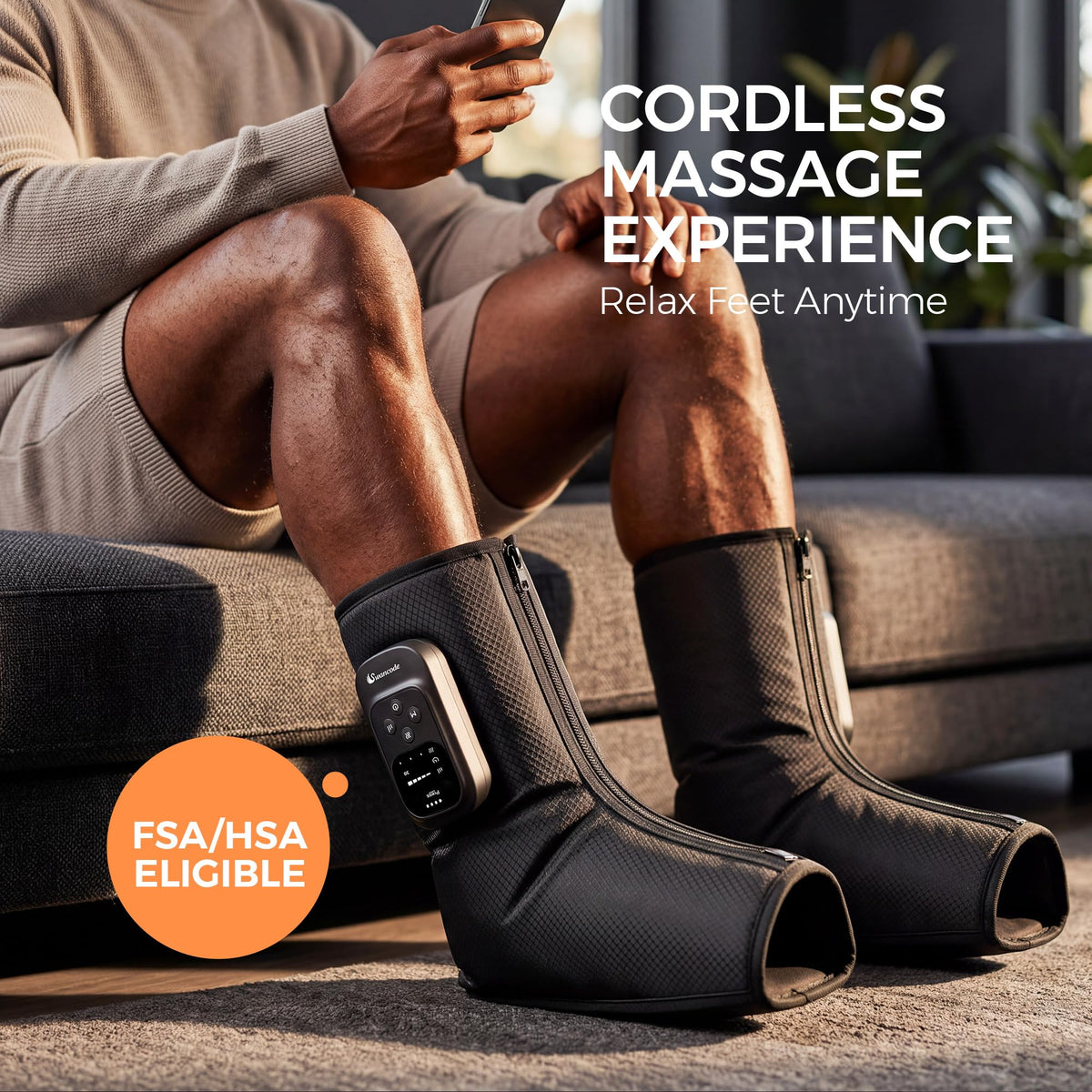 Air Compression Foot and Ankle Massager with Heat Y400
