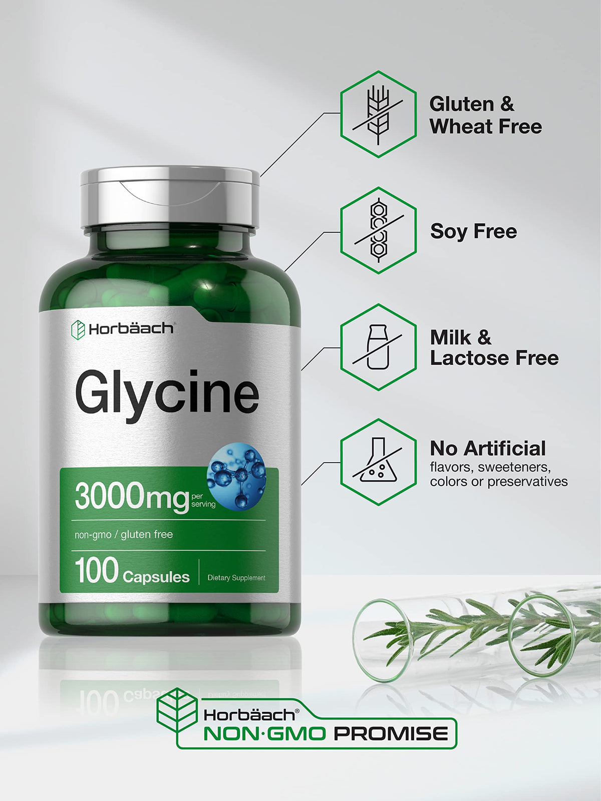 Glycine 3000mg 100 Powder Capsules N7502