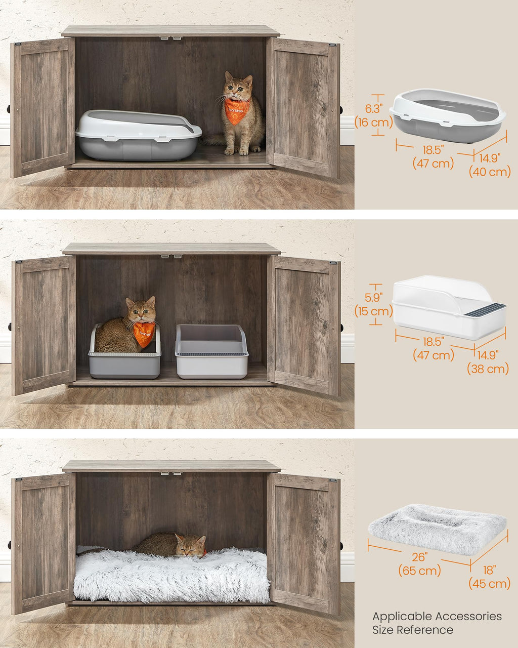 Cat Litter Box Enclosure End Table F311