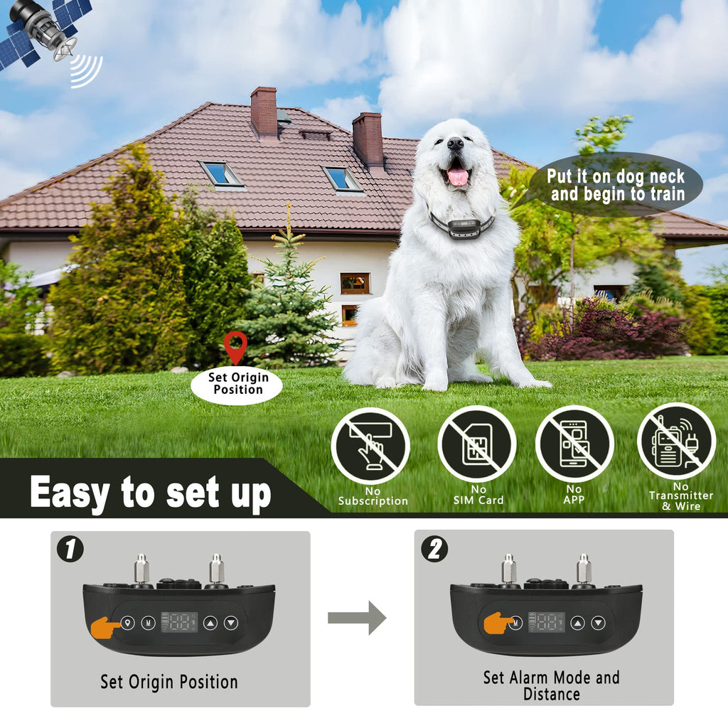 Wireless Dog Fence System with Waterproof Rechargeable Collar W218