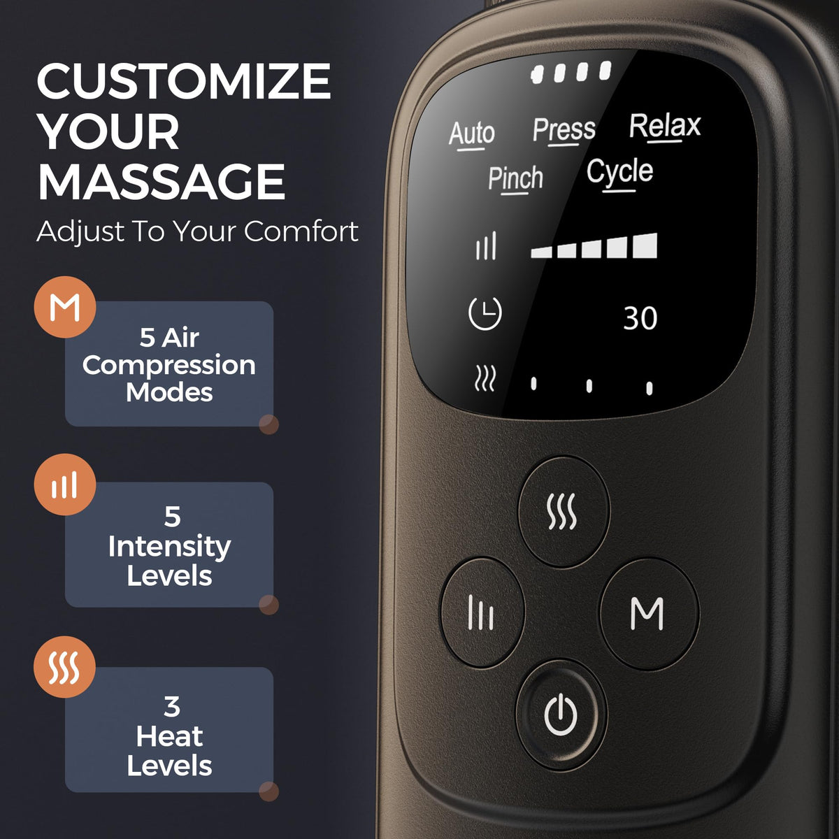 Air Compression Foot and Ankle Massager with Heat Y400
