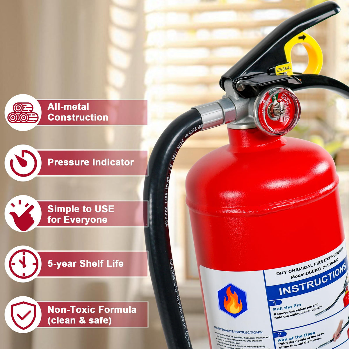 2-Pack 5 lb ABC Dry Chemical Fire Extinguishers O312