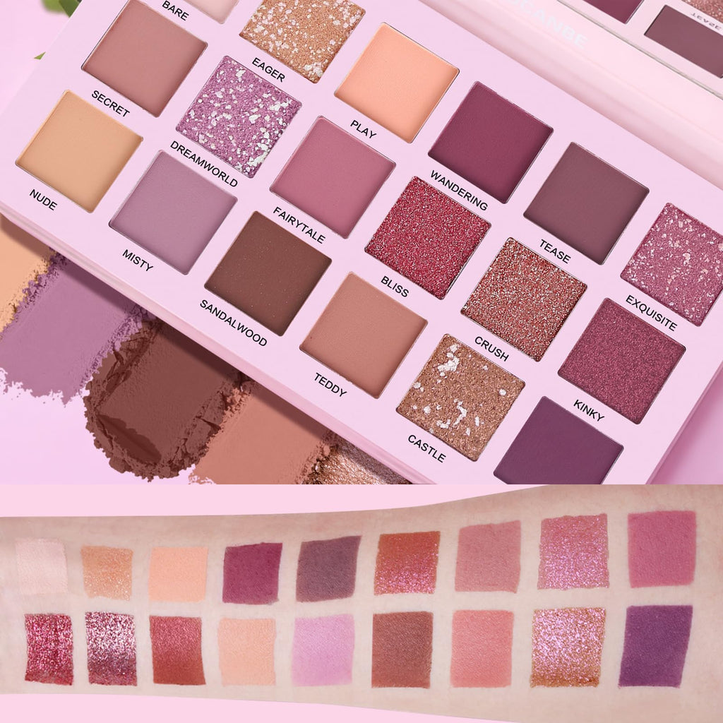 18 Colors Shimmer Matte Glitter Eyeshadow Palette X39405