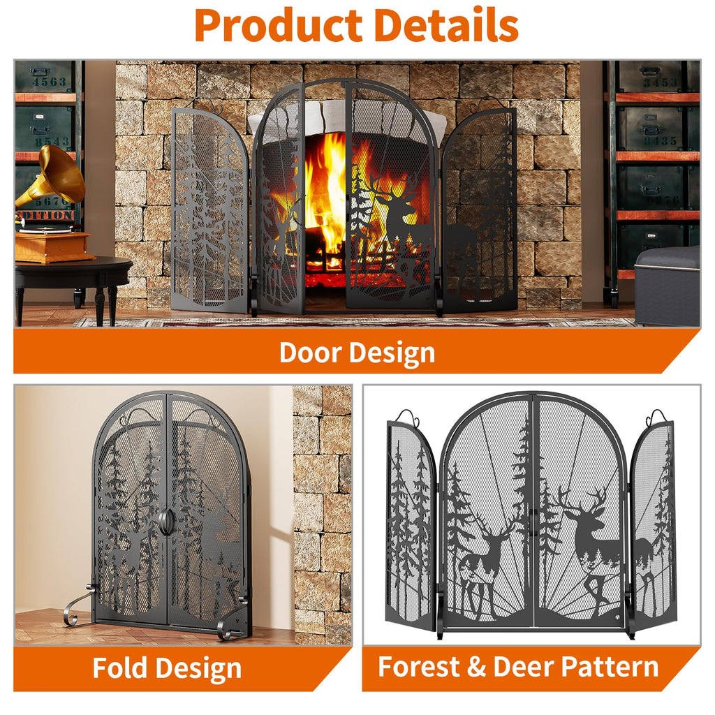 Fireplace Screen with Doors X129670