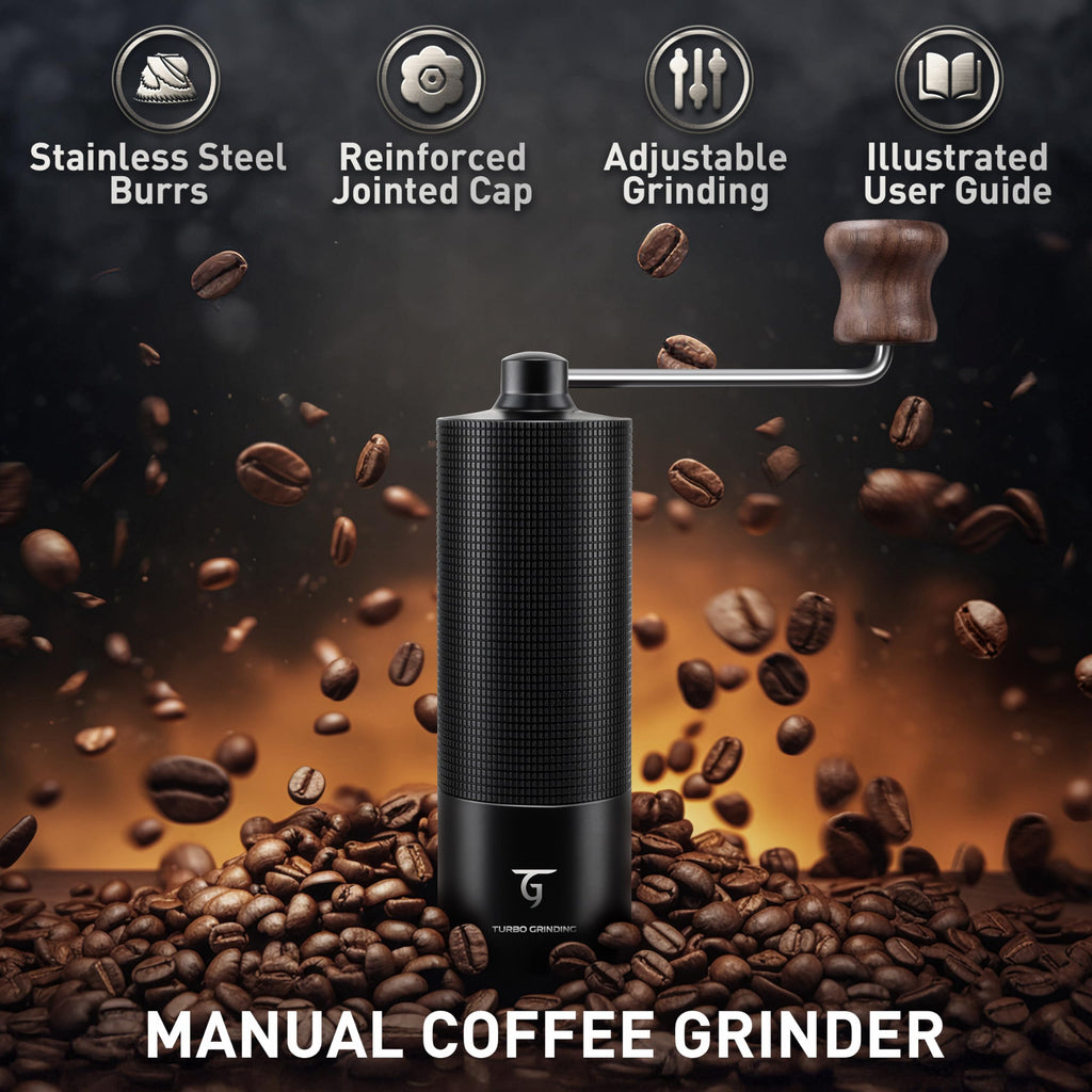 Manual Coffee Grinder with Stainless Steel Conical Burr T6108