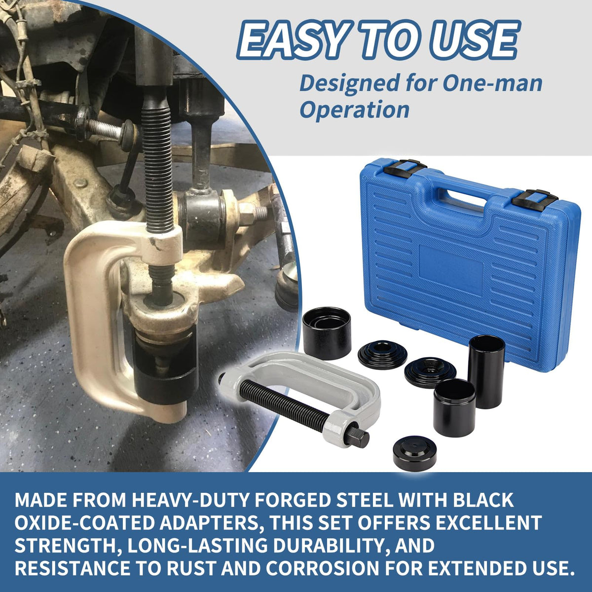 Heavy Duty U Joint Removal Tool Kit & Ball Joint Press Kit T984690