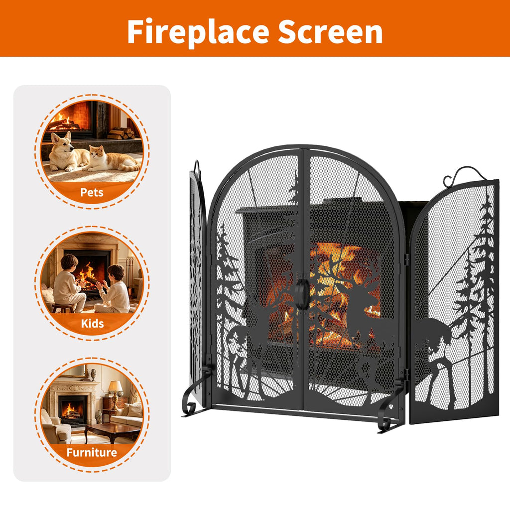 Fireplace Screen with Doors X129670