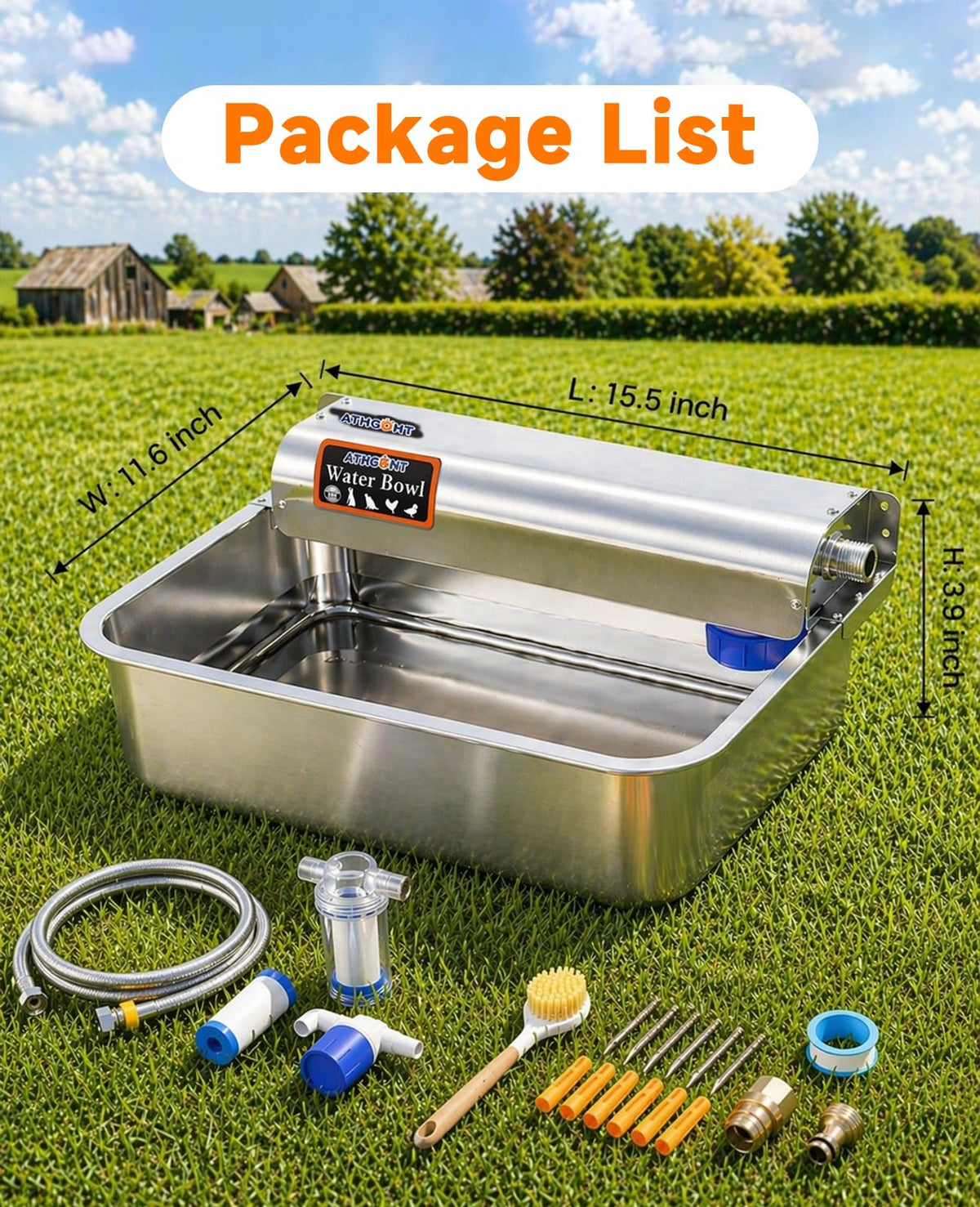Automatic Chicken Waterer 304 Stainless Steel U3902