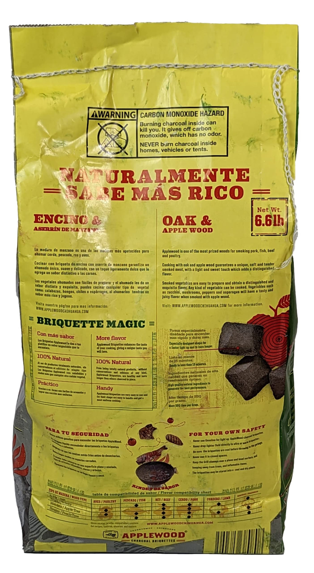 Oak & Applewood Charcoal Briquettes 6.5 Lb O44217
