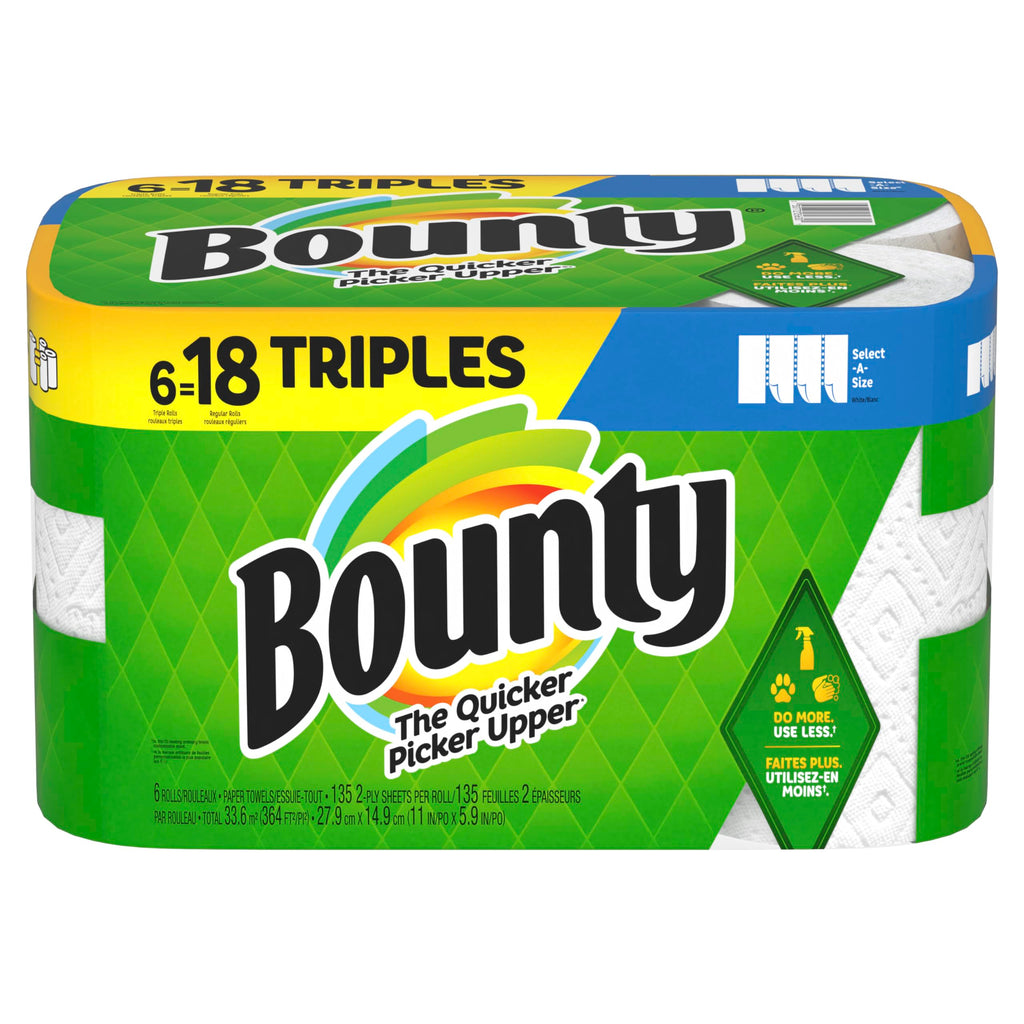 White Paper Towels, 6 Triple Rolls I927