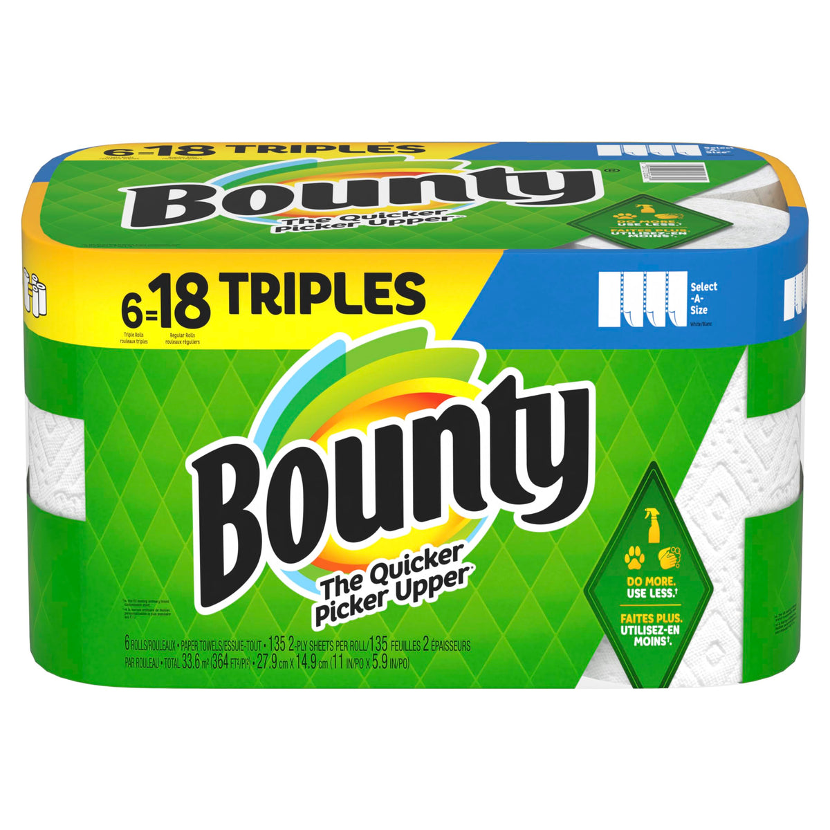 White Paper Towels, 6 Triple Rolls I927
