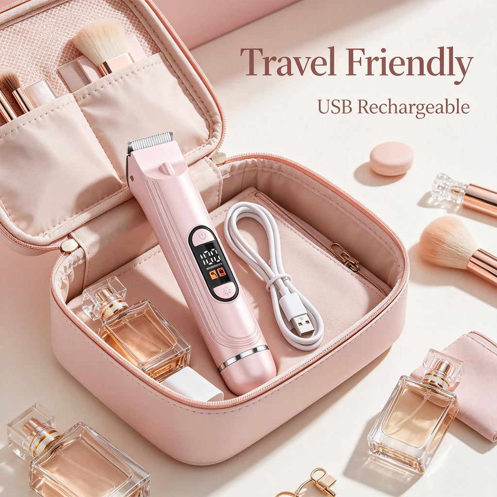 Waterproof Rechargeable Electric Razor with 2 Heads O9435