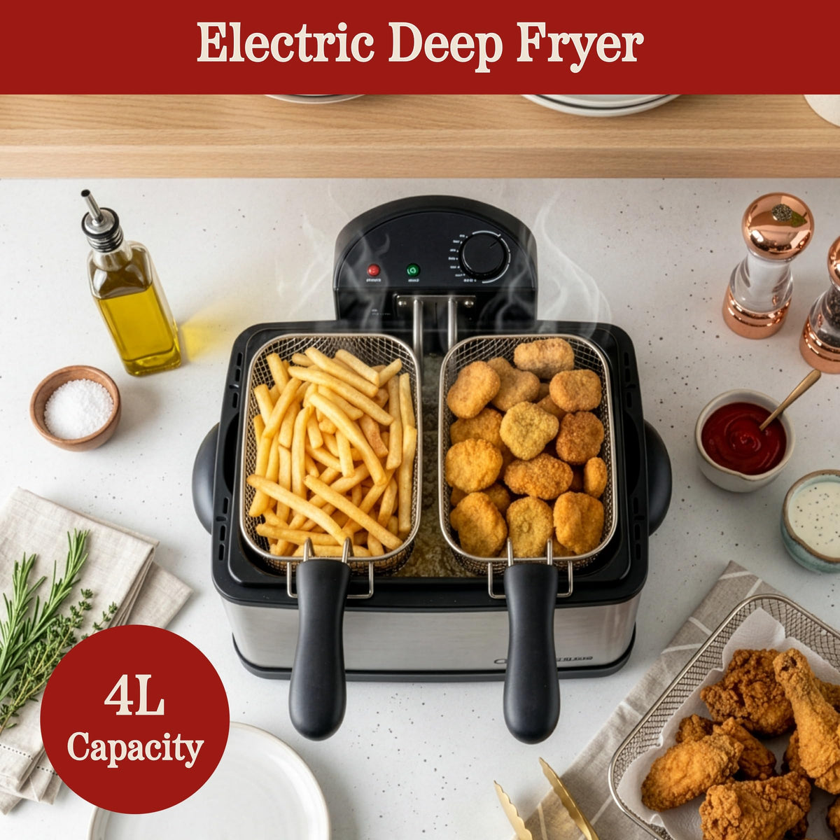 4L Electric Oil Fryer I693