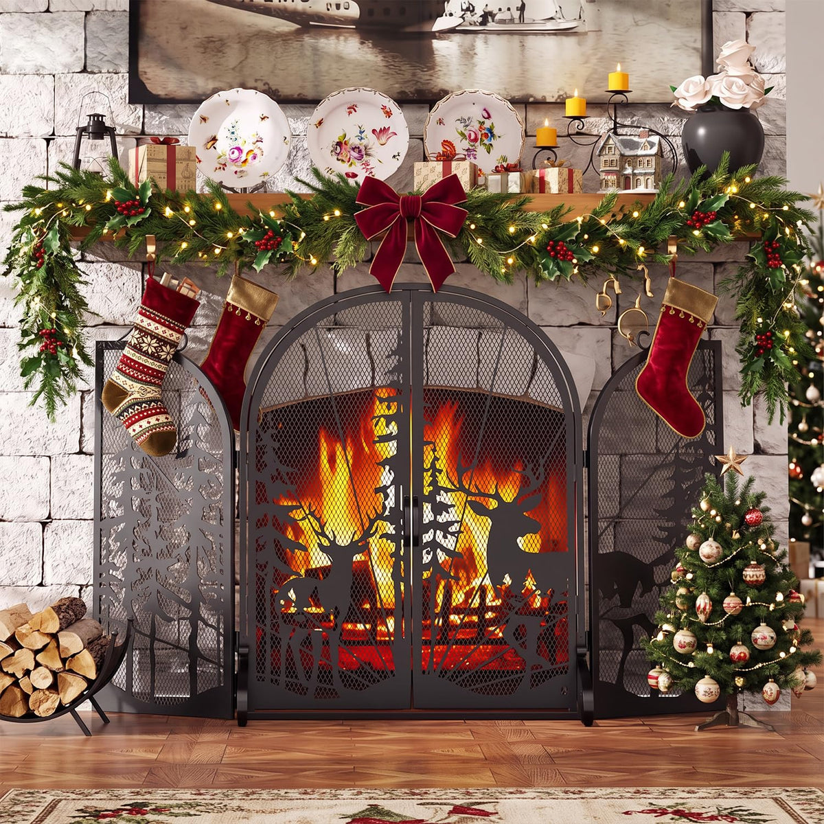 Fireplace Screen with Doors X129670