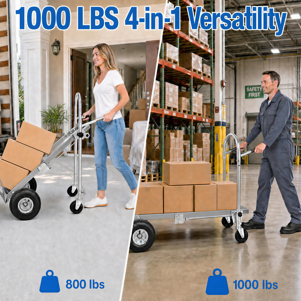 4 in 1 Stainless Steel Folding Hand Truck Dolly A74484