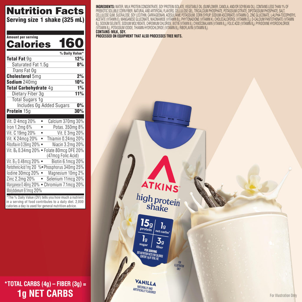 Vanilla High Protein Shake 12 Count D21158