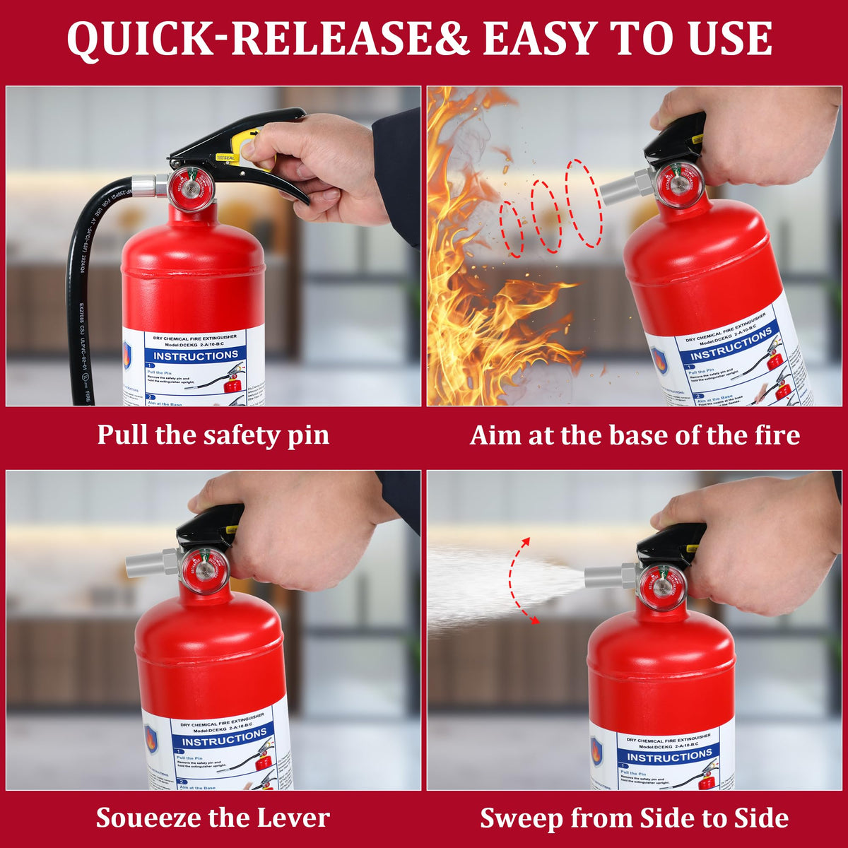 2-Pack 5 lb ABC Dry Chemical Fire Extinguishers O312