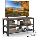 Small 3-Tier TV Stand with Power Outlets and USB Ports F9652