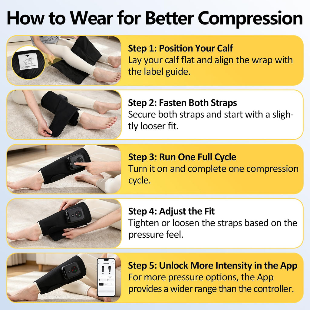 Cordless Air Compression Calf Massager with Heat V94485