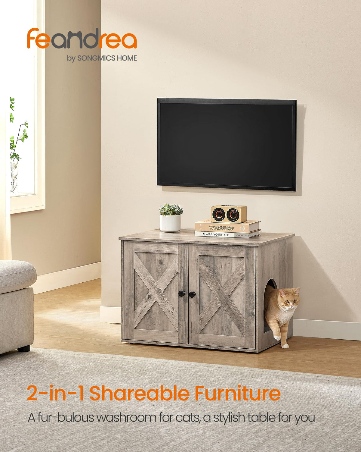 Cat Litter Box Enclosure End Table F311