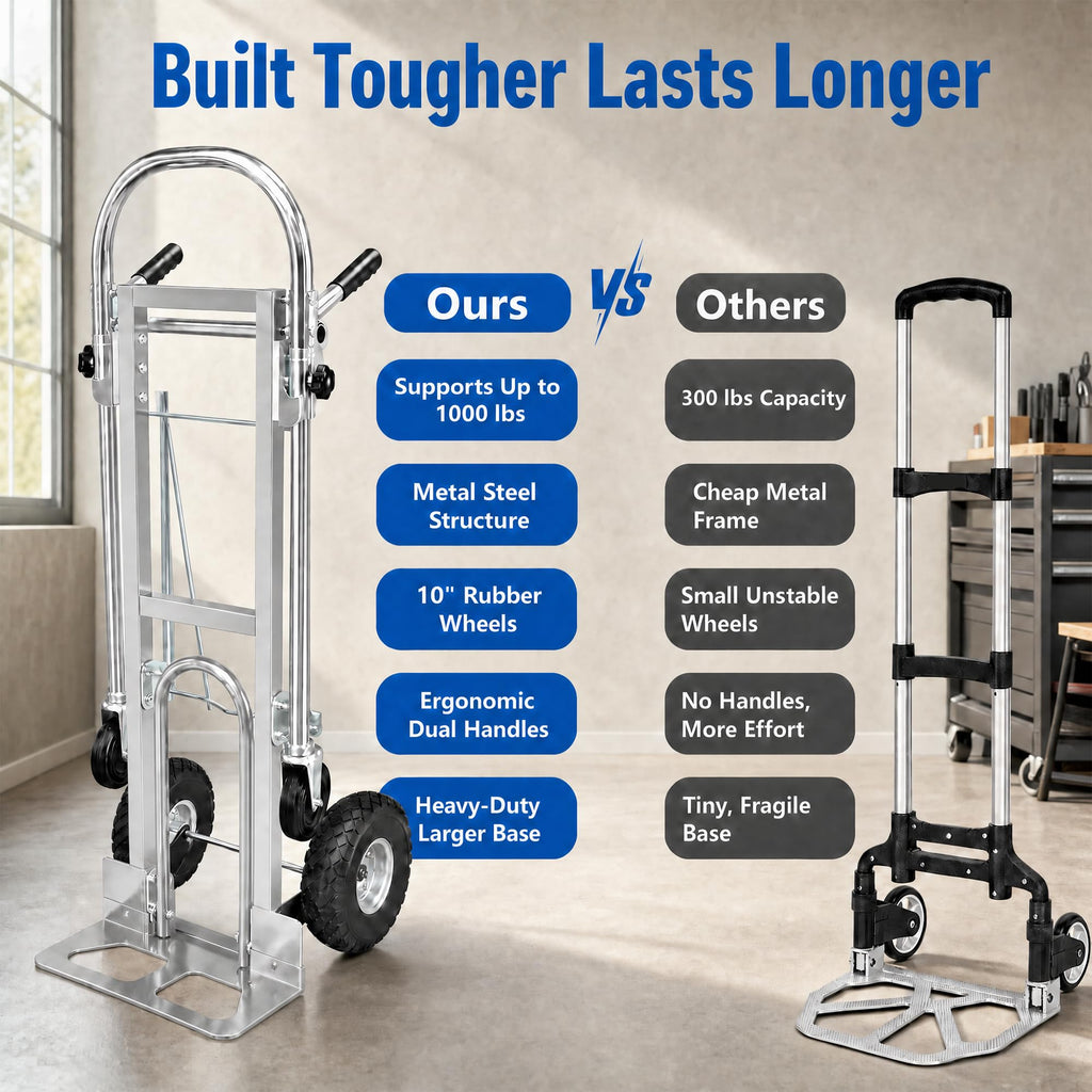 4 in 1 Stainless Steel Folding Hand Truck Dolly A74484