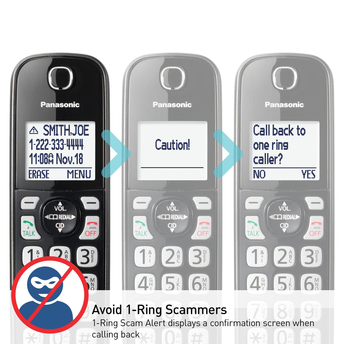 Cordless Phone with Answering Machine, 3 Handset R891845