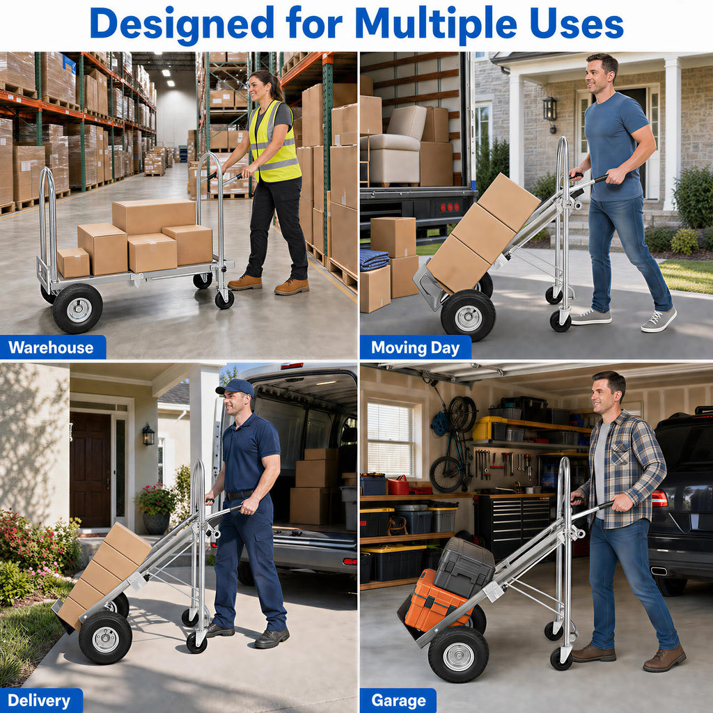 4 in 1 Stainless Steel Folding Hand Truck Dolly A74484