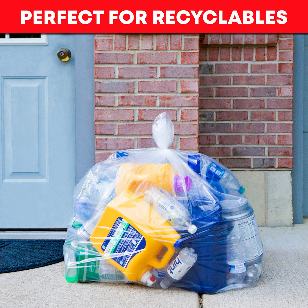 95-100 Gallon Clear Heavy Duty Trash Bags I968