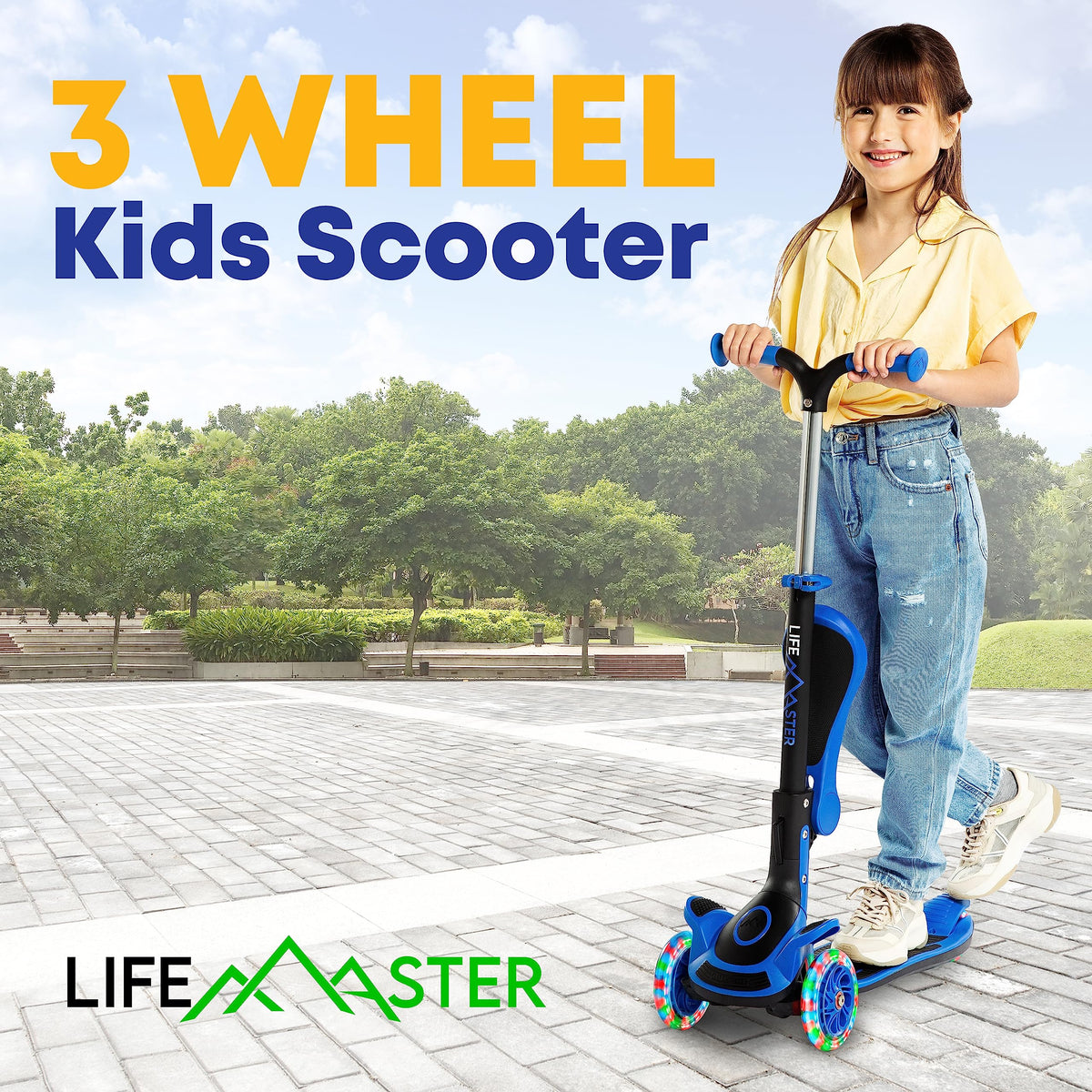 3 Wheel Foldable Kids Scooter with LED Wheels K314021